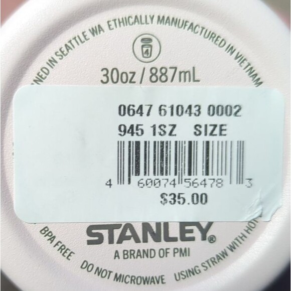 Stanley Quencher H2.0 Flowstate Tumbler 30 Oz Rose Quartz 2.0 Insulated Cup - Picture 14 of 16